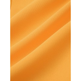 Women Lace Splice High-LowÂ Hem Long Sleeve Blouse