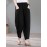 Solid Pocket Casual Cotton Pants