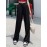 Solid Loose Pocket Casual Pants For Women