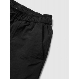 Cut Out Side Tie Drawstring Waist Pocket Solid Pants Cut Out Side Tie Drawstring Waist Pocket Solid Pants