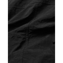 Cut Out Side Tie Drawstring Waist Pocket Solid Pants Cut Out Side Tie Drawstring Waist Pocket Solid Pants