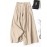 Women Plain Casual Cotton Wide Leg Pants With Pocket