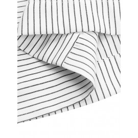 Striped Print Button Culottes For Women