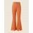 High Waist Solid Double Slit Hem Bootcut Leg Pants