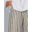 Women Striped Irregular Cuff Casual Cropped Pants
