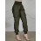 Women Solid High Waist Casual Cargo Pants With Pocket