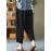 Leisure Solid Cotton Pocket Casual Pants