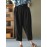 Leisure Solid Cotton Pocket Casual Pants