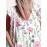Women Floral Plant Print V-Neck Ruffle Sleeveless Jumpsuit