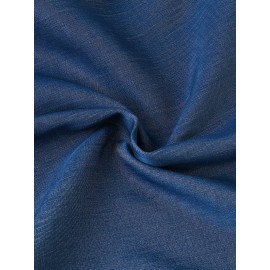 Women Solid V-Neck Shirred Waist Half Sleeve Denim Jumpsuit Women Solid V-Neck Shirred Waist Half Sleeve Denim Jumpsuit