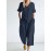 Women Solid V-Neck Cotton Short Sleeve Belted Jumpsuit