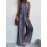 Women Geometric Print Crew Neck Sleeveless Bohemian Wide Leg Jumpsuit