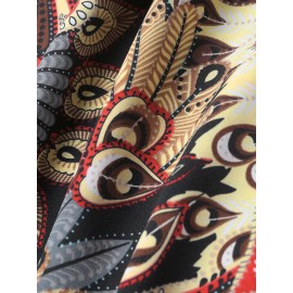 Women Allover Print Backless Tie Shoulder Strap Jumpsuit Women Allover Print Backless Tie Shoulder Strap Jumpsuit