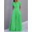 Women Solid Notched Neck Short Sleeve Wide Leg Jumpsuit