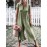 Solid Color Button Casual Wide Legs Short Sleeve Jumpsuit