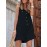 Solid Pocket Button Sleeveless V Neck Casual Romper
