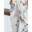 Women Floral Plant Print Double Pocket Overalls Jumpsuit