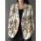 Floral Print Casual Lapel Collar Button Women Loose Blazer