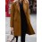 Solid Long Sleeve Buttton Lapel Midi Coat For Women