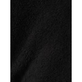 Solid Plush Long Sleeve Hooded Coat For Women Solid Plush Long Sleeve Hooded Coat For Women