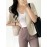 Solid Button Front Pocket Short Sleeve Lapel Blazer