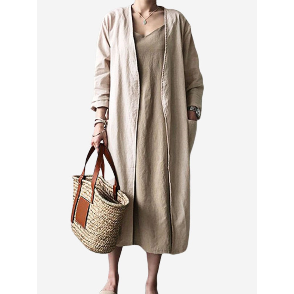 Solid Color Long Sleeve Cardigan Solid Color Long Sleeve Cardigan