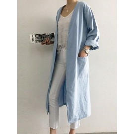 Solid Color Long Sleeve Cardigan Solid Color Long Sleeve Cardigan