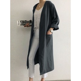Solid Color Long Sleeve Cardigan Solid Color Long Sleeve Cardigan