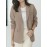 Women Solid Long Sleeve Button Front Lapel Blazer